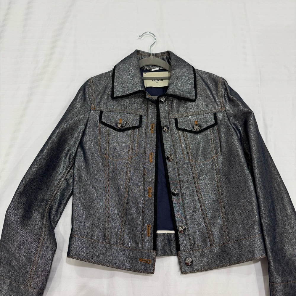 Fendi Metallic Gray Jacket